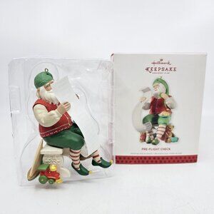 Hallmark Santa Pre Flight Check Christmas Tree Ornament 2013